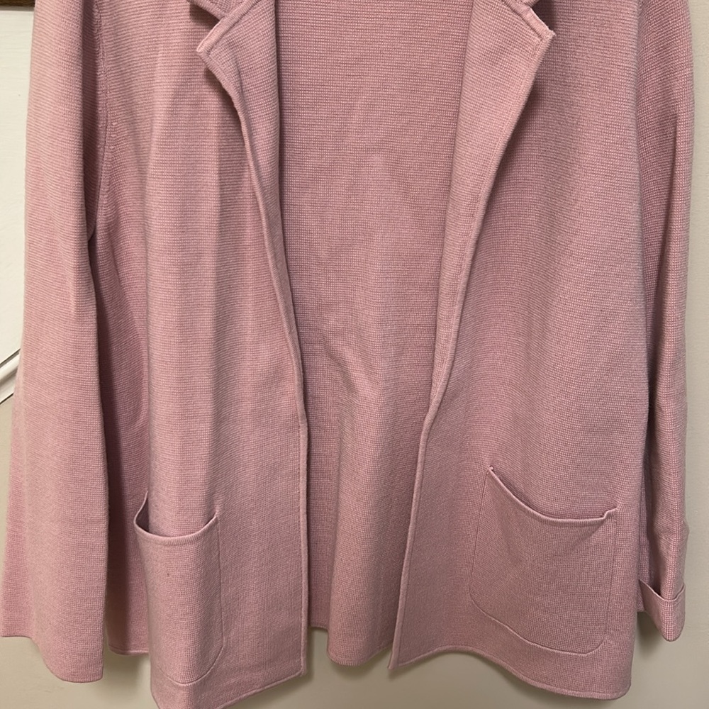 Talbots 🎊Host Pick🎉 Light Pink open cardigan blazer like new - Picture 6 of 16